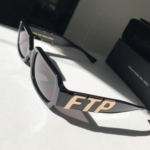 FTP x Crap Eyewear - The FTP square gold sunglasses